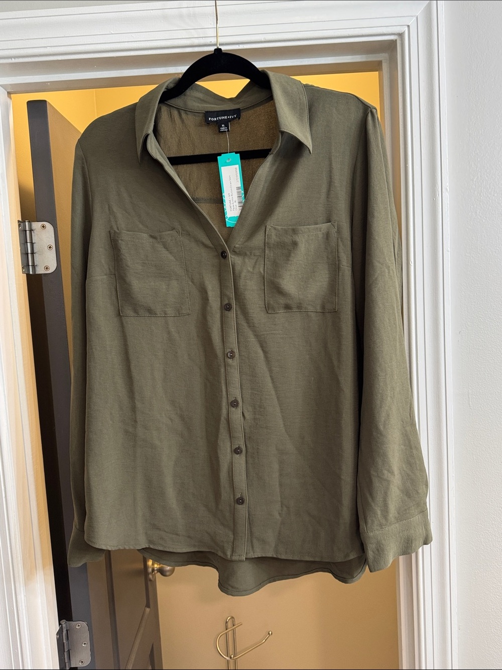 FORTUNE + IVY for Stitch Fix Paula Airette Button Down Shirt size XL NWT